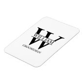 Personalisiertes Brautjunggesellen-Monogramm & Nam Magnet (Linke Seite)