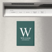 Personalisiertes Brautjunggesellen-Monogramm & Nam Magnet (In Situ (Geschirrspüler))