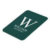 Personalisiertes Brautjunggesellen-Monogramm & Nam Magnet (Linke Seite)