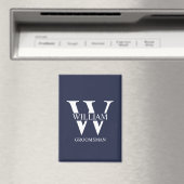 Personalisiertes Brautjunggesellen-Monogramm und - Magnet (In Situ (Geschirrspüler))