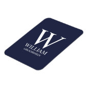 Personalisiertes Brautjunggesellen-Monogramm und - Magnet (Linke Seite)
