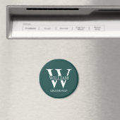 Personalisiertes Brautjunggesellen-Monogramm und N Magnet (In Situ (Geschirrspüler))