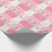 Personalisiertes bräutliches rosa geschenkpapier (Ecke)