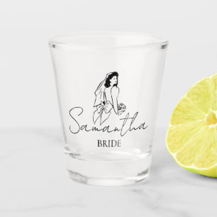 Personalisiertes Brautname-Geschenk Schnapsglas
