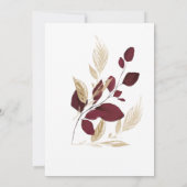 Personalisiertes Brautparty aus Gold und Burgund Einladung (Rückseite)