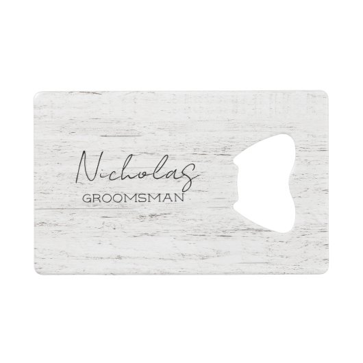 Personalisiertes Brautparty aus Whitewusch Geldbeutel Flaschenöffner (Vorderseite (Horizontal))