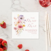 Personalisiertes Brautparty Cocktail Wildblumen Serviette (Beispiel)