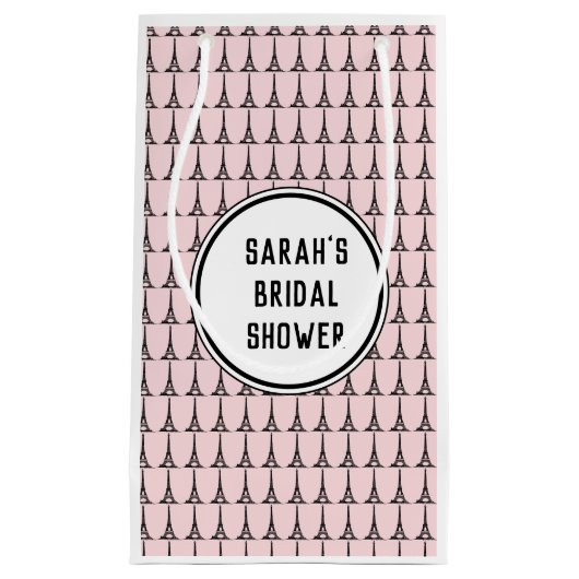Personalisiertes Brautparty Eiffelturm Paris Kleine Geschenktüte (Vorderseite)
