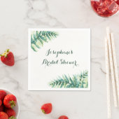 Personalisiertes Brautparty für Grünes Fern Serviette (Beispiel)