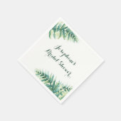 Personalisiertes Brautparty für Grünes Fern Serviette (Ecke)
