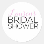 Personalisiertes Brautparty Gefallen Runder Aufkleber (Vorderseite)