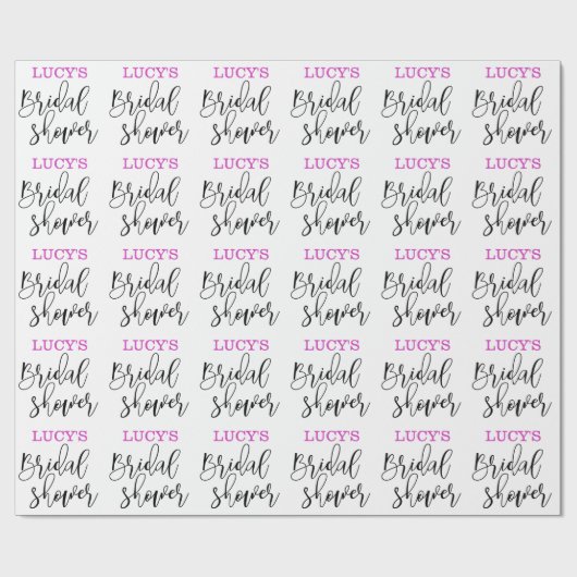 Personalisiertes Brautparty Geschenkpapier (Flach)