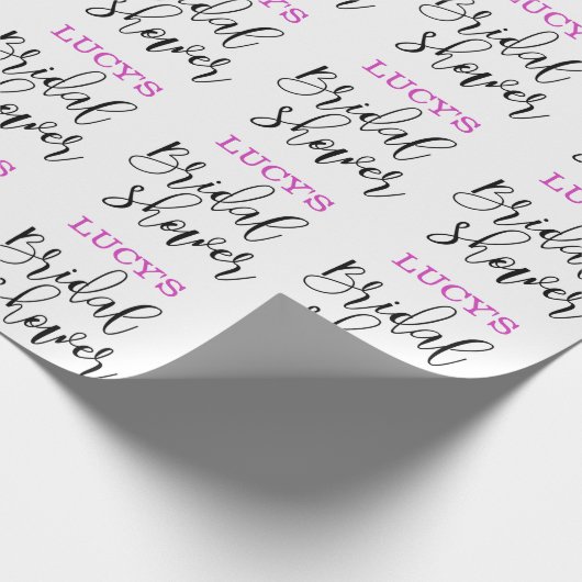 Personalisiertes Brautparty Geschenkpapier (Ecke)