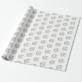 Personalisiertes Brautparty Grüner Kranz Geschenkpapier (Ungerollt)
