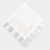 Personalisiertes Brautparty Perlen & Prosecco Gold Servietten Mit Folie (Rechts)