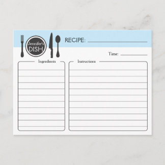 Personalisiertes Brautparty Rezept Karte