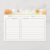 Personalisiertes Brautparty Rezept Karte (Vorderseite)