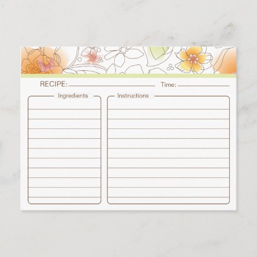 Personalisiertes Brautparty Rezept Karte (Vorderseite)