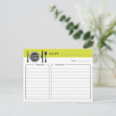 Personalisiertes Brautparty Rezept Karte (Stehend Vorderseite)