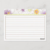 Personalisiertes Brautparty Rezept Karte (Rückseite)