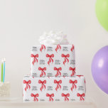 Personalisiertes Brautparty von Red Bow Geschenkpapier<br><div class="desc">Red Bow Personalisiert Brautparty Wrapping Paper. Perfekt für die trendigen Party-Themen "She's band the knot". Personalisieren Sie sich mit dem Namen und der Veranstaltung der zukünftigen Braut. © Kimbellished,  LLC</div>