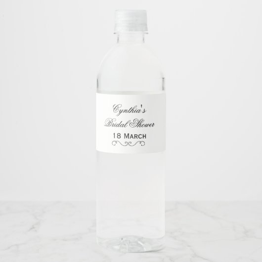 Personalisiertes Brautparty Wasser Flasche Wasserflaschenetikett (Vorderseite)