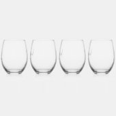 Personalisiertes Brautparty Weinglas Set Ohne Stiel (Links)