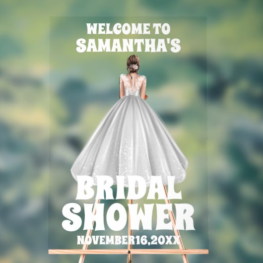 Personalisiertes Brautparty Willkommen Acrylschild (Neutral)