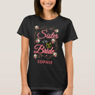Personalisiertes Brautschwester-Hochzeitsprobe-Out T-Shirt