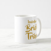 Personalisiertes Brautstamm Gold Herz Kaffeetasse (VorderseiteRechts)