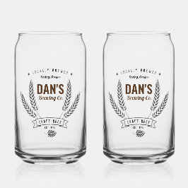 Personalisiertes Brauunternehmen Bierglas Dosenglas