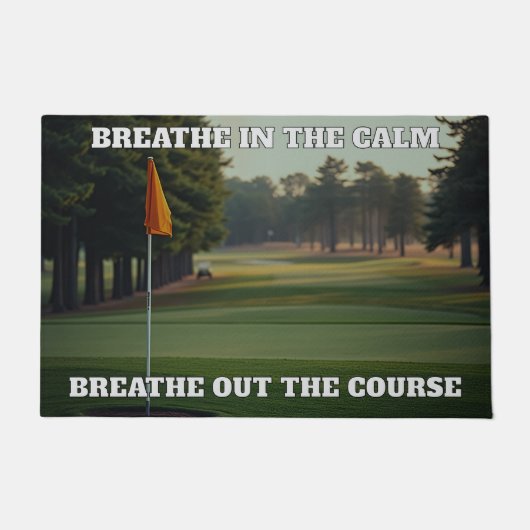 Personalisiertes Breaathe in Breathe Golf Fußmatte (Vorderseite)