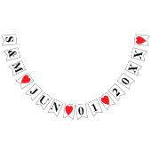 PERSONALISIERTES BREITDATUM UND INITIALEN DER BRÜC WIMPELKETTE (Alle)