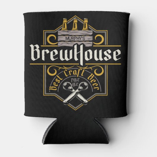 Personalisiertes BrewHouse Best Craft Bier Ale Bar Dosenkühler (Vorderseite)
