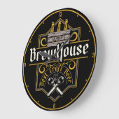 Personalisiertes BrewHouse Best Craft Bier Ale Bar Große Wanduhr (Winkel)