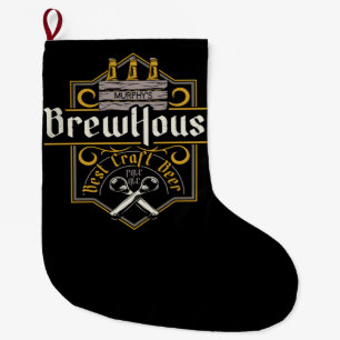 Personalisiertes BrewHouse Best Craft Bier Ale Bar Großer Weihnachtsstrumpf