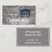 Personalisiertes "Brick Housing" (amerikanisch) Visitenkarte (Vorne/Hinten)