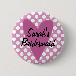 Personalisiertes Bridesmaid-Abzeichen / Schaltfläc Button