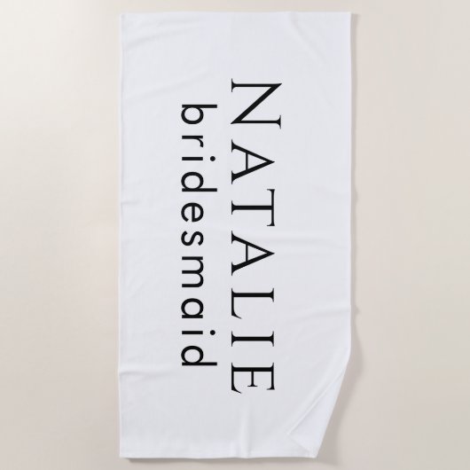 Personalisiertes Bridesmaid-Geschenk Hochzeitsgesc Strandtuch (Vorderseite)