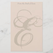 Personalisiertes Briefpapier des Monogramm-E (Vorderseite)
