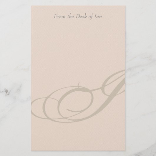 Personalisiertes Briefpapier des Monogramm-I (Vorderseite)
