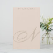 Personalisiertes Briefpapier des Monogramm-N (Stehend Vorderseite)