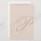Personalisiertes Briefpapier des Monogramm-P (Vorne/Hinten)