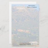 Personalisiertes Briefpapier Hollywood Hills (Vorne/Hinten)