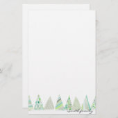 Personalisiertes Briefpapier - Weihnachtsbäume (Vorne/Hinten)