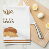 Personalisiertes Brot Lover Geschirrtuch (Viertel Falte)