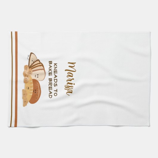 Personalisiertes Brot Lover Geschirrtuch (Horizontal)