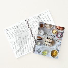 Personalisiertes Brot und Backrezeptorbuch Notizblock