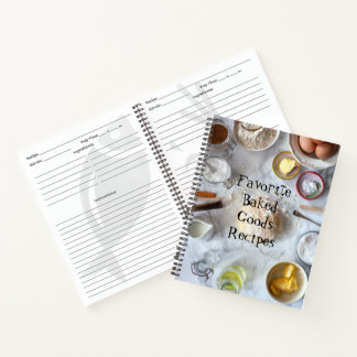 Personalisiertes Brot und Backrezeptorbuch Notizblock
