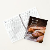 Personalisiertes Brot und Backrezeptorbuch Notizblock (Innenseite)